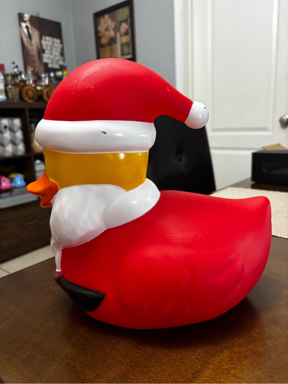 Santa Jumbo Rubber Duck - Red, White, Orange Holiday Decor - Picture 3 of 4